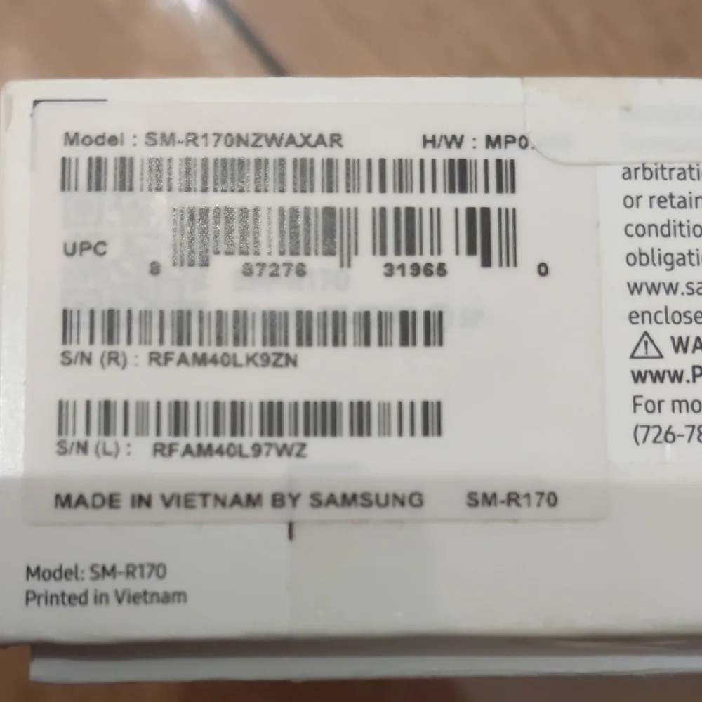 Samsung White True Wireless Earbuds